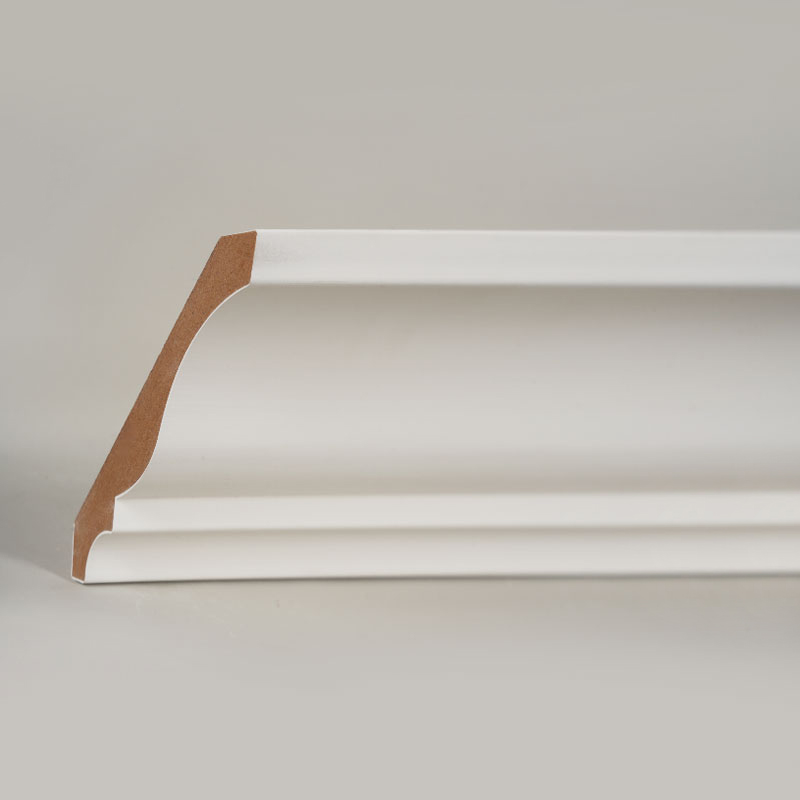 Cetakan Mahkota MDF (Filler-Primed & Pearl White) 3/5' x 4 1/4'