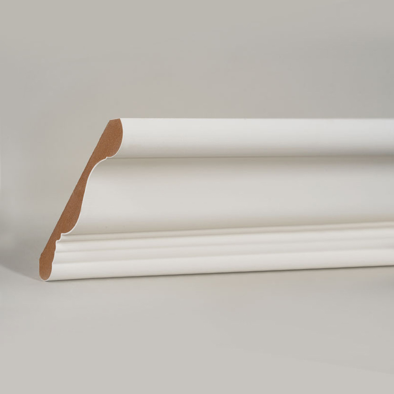 Cetakan Mahkota MDF (Filler-Primed & Pearl White) 3/5' x 4 1/4'