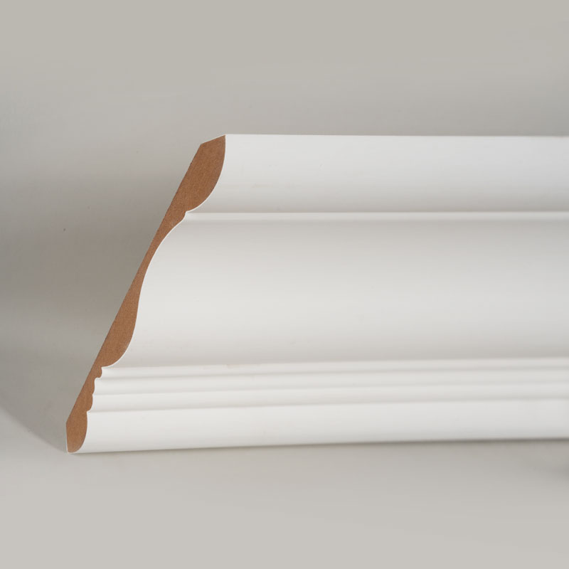 Cetakan Mahkota MDF (Filler-Primed & Pearl White) 3/5' x 6'