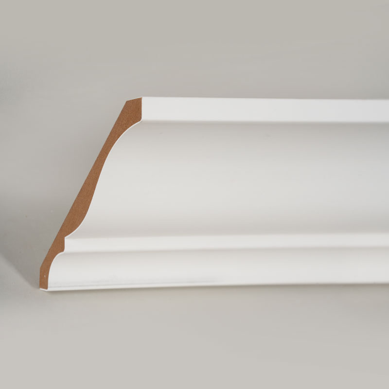 Cetakan Mahkota MDF (Filler-Primed & Pearl White) 3/5' x 5 1/4'