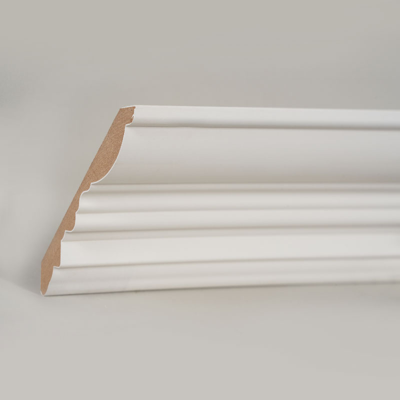 Cetakan Mahkota MDF (Filler-Primed & Pearl White) 3/5' x 4 1/2'