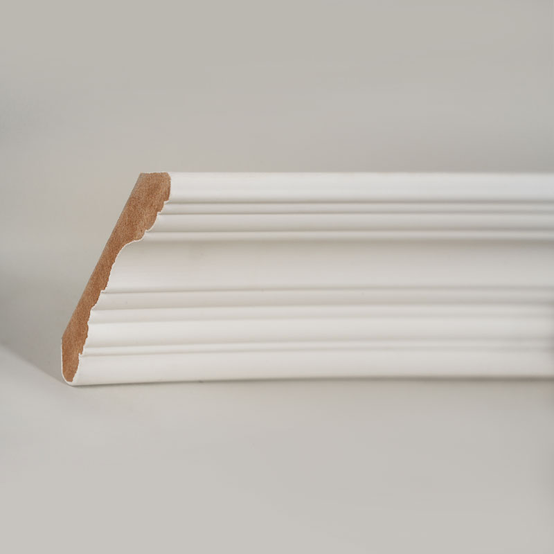 Cetakan Mahkota MDF (Filler-Primed & Pearl White) 3/5' x 3 4/9'