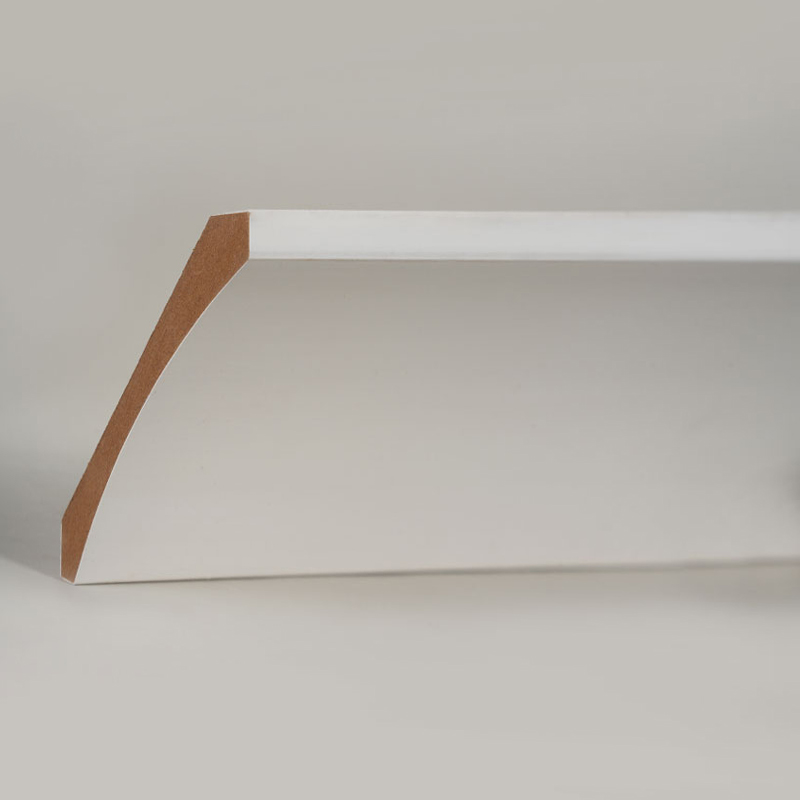 Cetakan Mahkota MDF (Filler-Primed & Pearl White) 3/5' x 4 1/4'