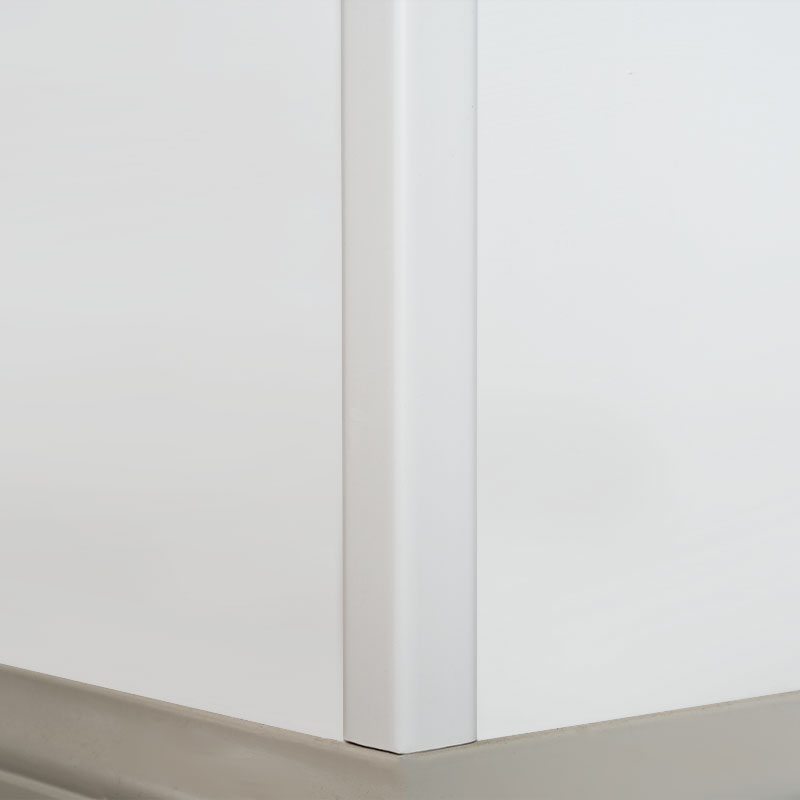 Strip Transisi Sudut Kanan Kayu Solid (90°) (Filler-Primed+ Cat) - Putih 1 1/9' x 1 1/9'