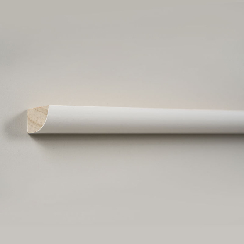Cetakan Bulat Seperempat Pinus (Filler-Primed & Pearl White) 1/2' x 3/4'