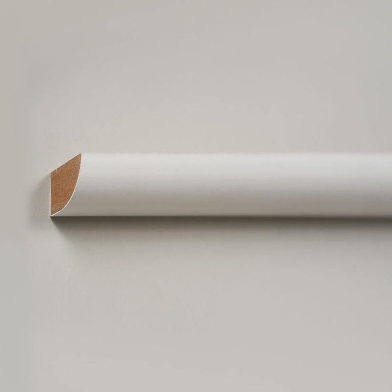 Cetakan Bulat Seperempat MDF (Filler-Primed & Pearl White) 1/2' x 3/4'