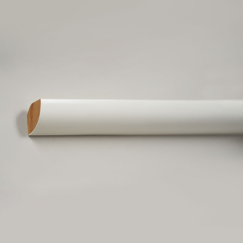 Cetakan Bulat Seperempat Kayu Solid (Filler-Primed) - Putih 7/8' x 7/8'