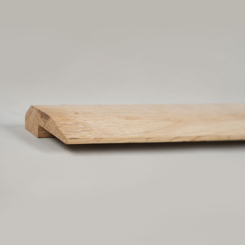 White Oak Seluruh Bagian Log L-Moulding (Cat Belum Selesai) - Warna Alami Oak 3/8'x1 31/32'