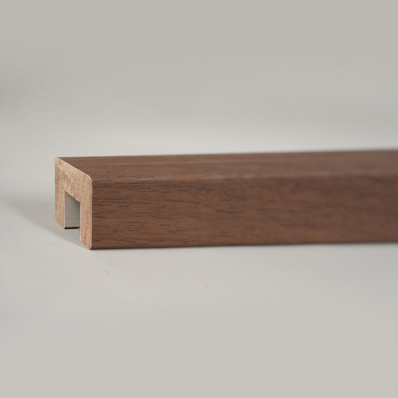 Pegangan Tangan Tangga Kayu Solid (Dibungkus PVC)-Warna Walnut Gelap 1 1/6' x 1 1/6'