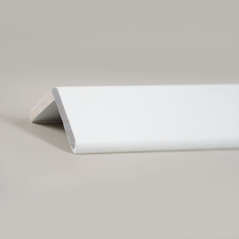 Strip Transisi Sudut Kanan Kayu Solid (90°) (Filler-Primed+ Cat) - Putih 1 1/2' x 1 1/2'