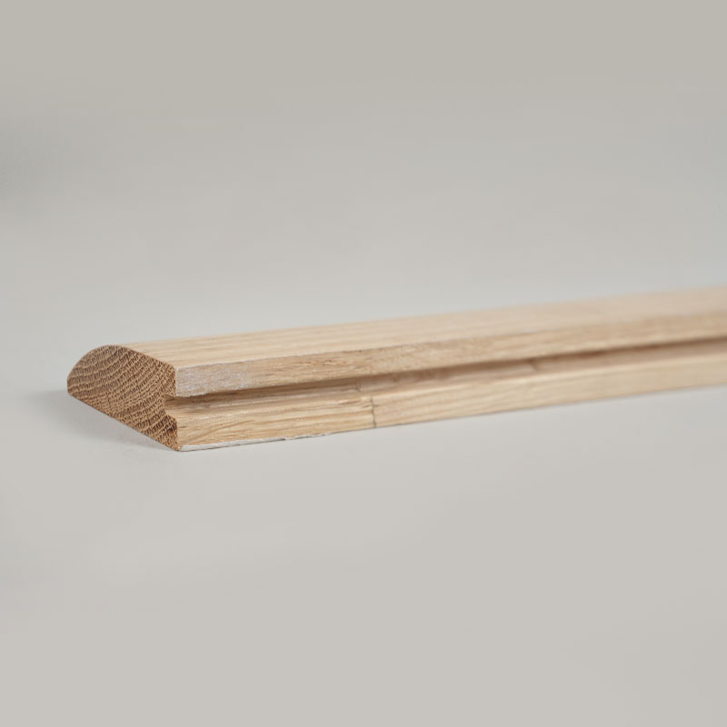 Peredam Kayu Utuh Ek Putih (Cat Belum Selesai) - Warna Alami Ek 3/5'x1 31/32'