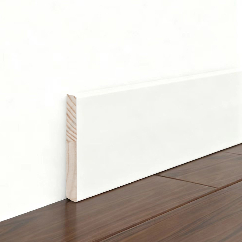 Papan Penyisipan Kayu Pinus (Filler-Primed dan Dicat) - Putih 3/5' x 3 1/6'-A