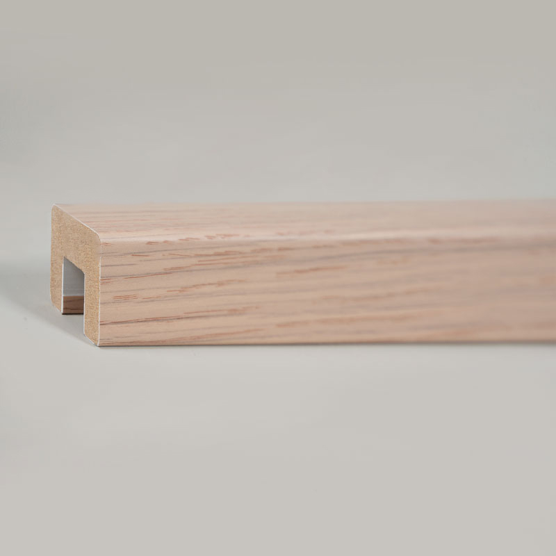 Pegangan Tangan Tangga Kayu Solid (Dibungkus PVC) - Warna Oak 1 1/6' x 1 1/6'