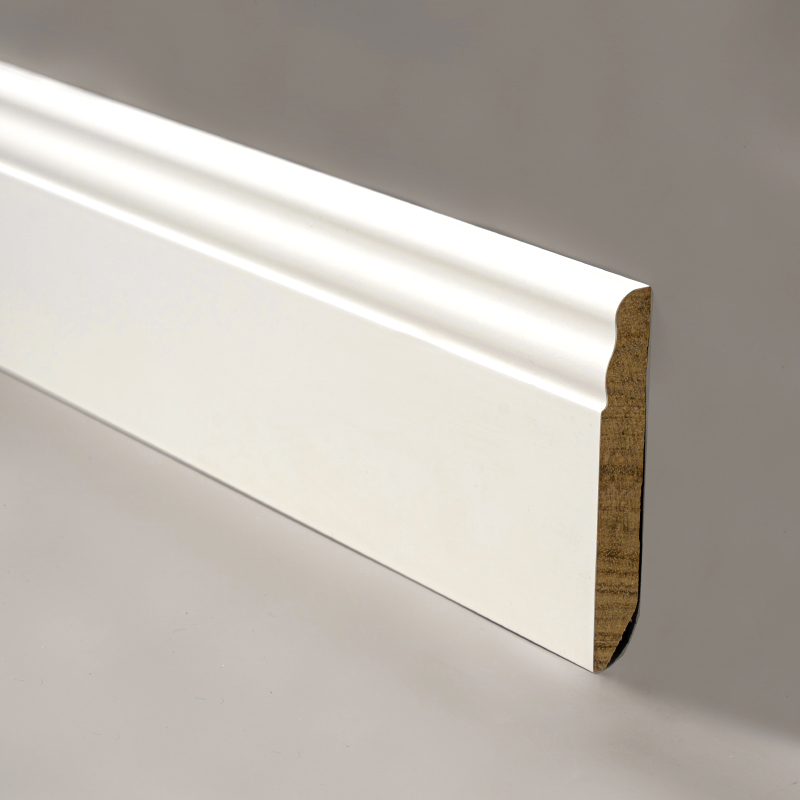 Papan Penyisipan Kayu Solid (Filler-Primed dan Dicat) -Putih 3/5' x 3 15/16'