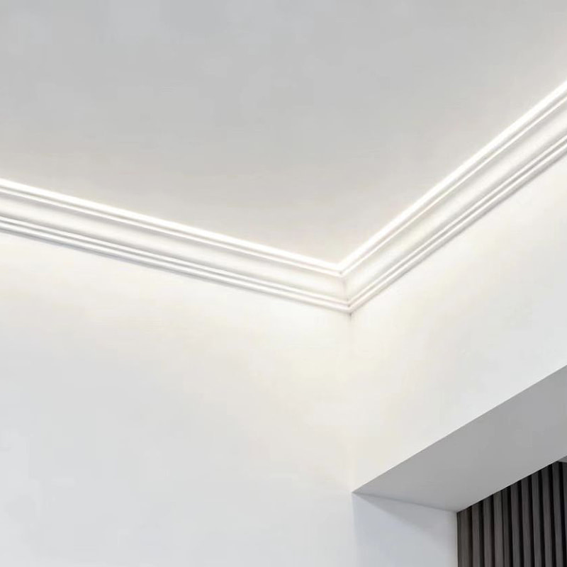 Cetakan Mahkota MDF (Filler-Primed & Pearl White) 3/5' x 4 1/2'