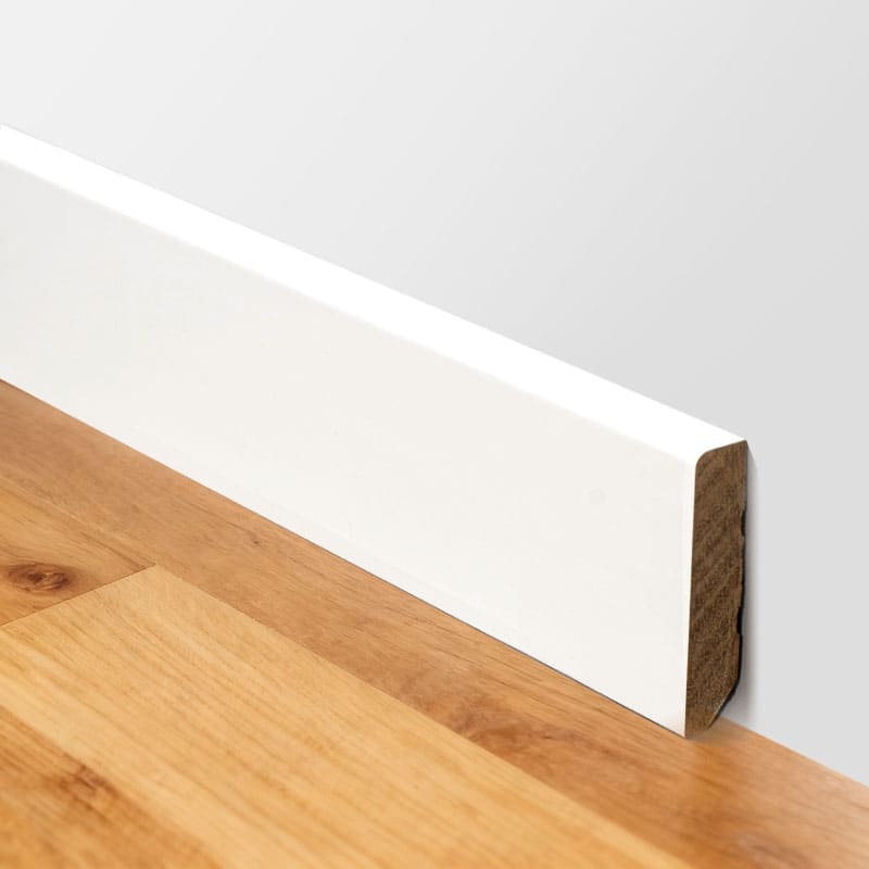 Papan Penyisipan Kayu Solid (Filler-Primed dan Dicat) -Putih 1/2' x 2 3/8'