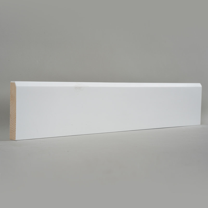 Papan Penyisipan Kayu Pinus (Filler-Primed dan Dicat) - Putih 3/5' x 3 1/6'-A