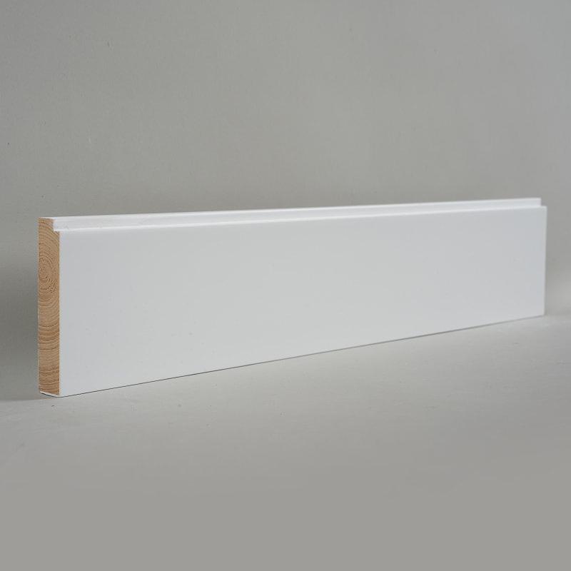 Papan Penyisipan Kayu Pinus (Filler-Primed dan Dicat) - Putih 3/5' x 3 1/6'-A1